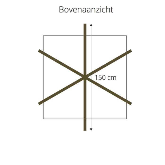 Kerspruim kruisdak 200-220 cm stamhoogte